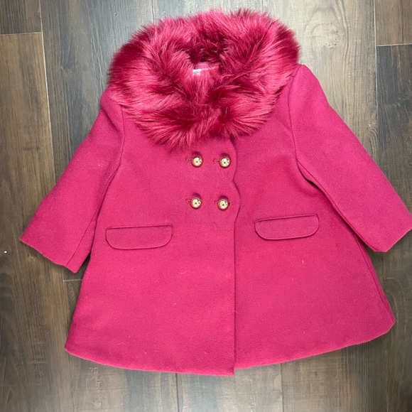 Janie & Jack Burgundy Winter Coat - Baby - Never Worn - Picture 1 of 3